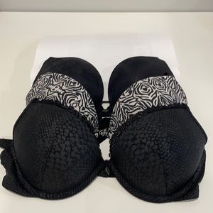 3 Blackheart push up bras size 34B